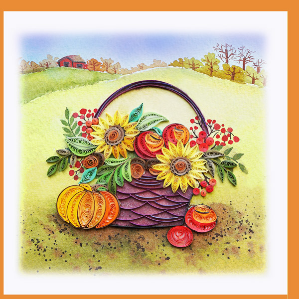 Fall flower basket